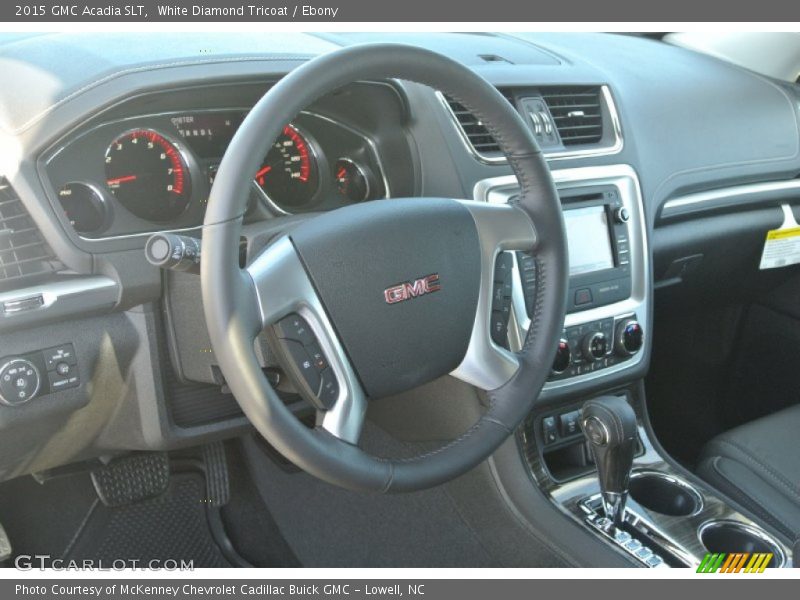 White Diamond Tricoat / Ebony 2015 GMC Acadia SLT