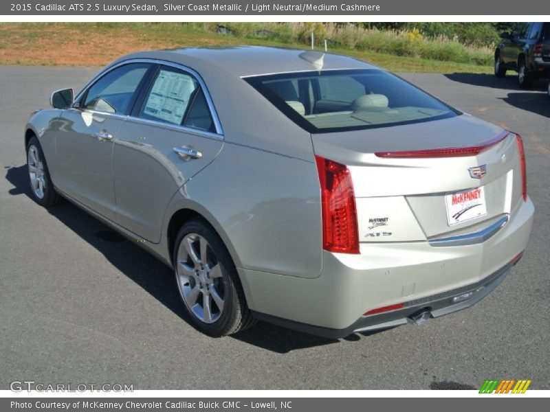 Silver Coast Metallic / Light Neutral/Medium Cashmere 2015 Cadillac ATS 2.5 Luxury Sedan