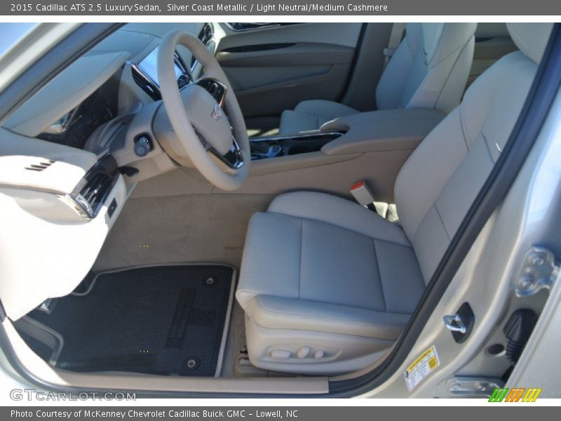 Silver Coast Metallic / Light Neutral/Medium Cashmere 2015 Cadillac ATS 2.5 Luxury Sedan