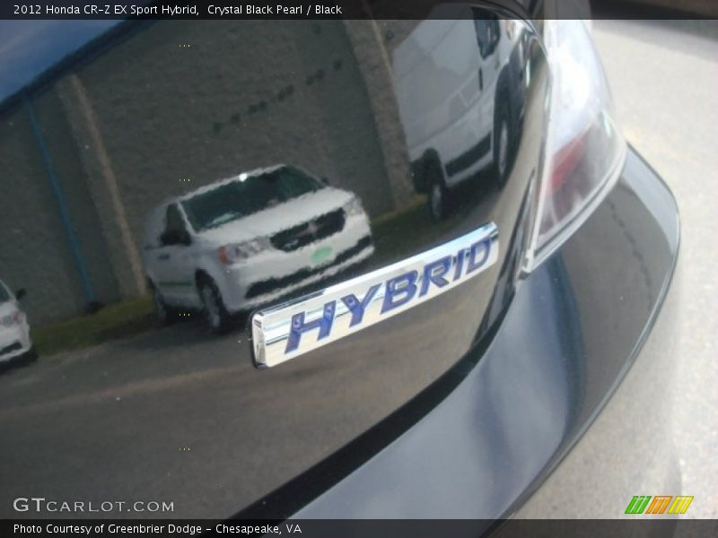 Crystal Black Pearl / Black 2012 Honda CR-Z EX Sport Hybrid