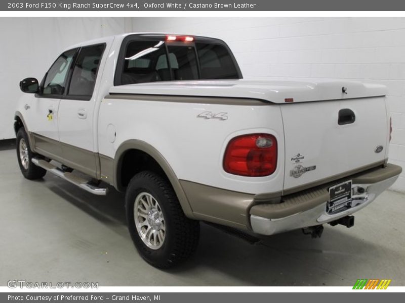 Oxford White / Castano Brown Leather 2003 Ford F150 King Ranch SuperCrew 4x4