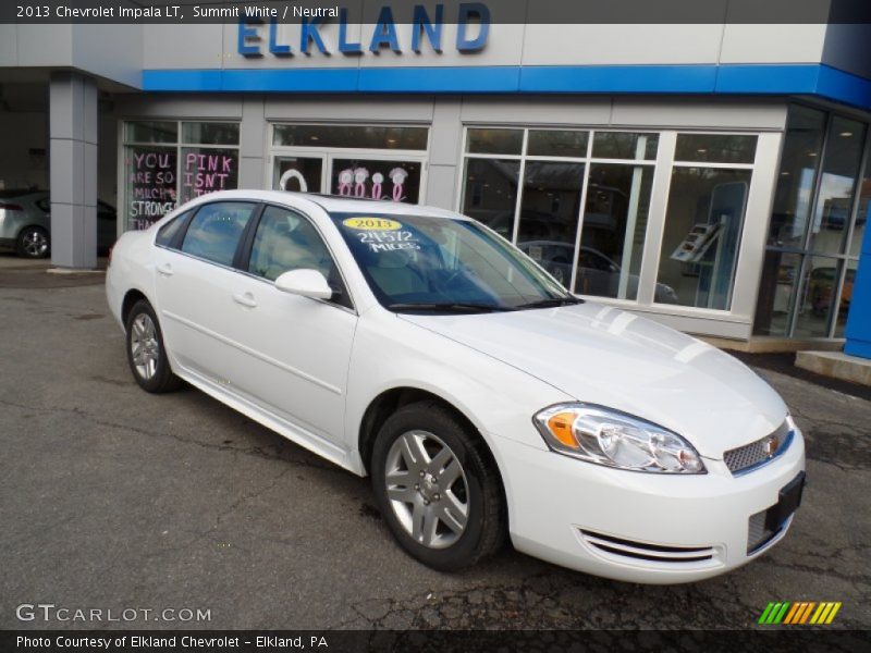 Summit White / Neutral 2013 Chevrolet Impala LT