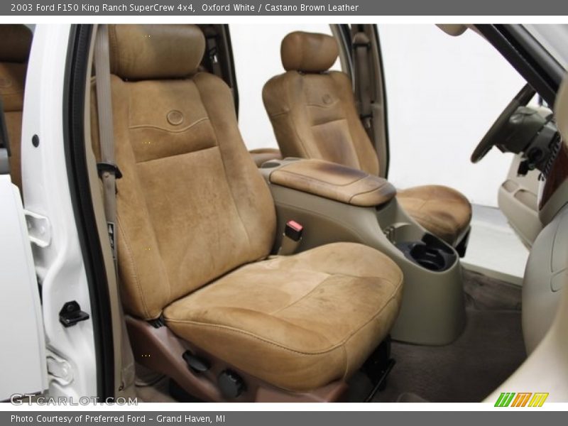 Oxford White / Castano Brown Leather 2003 Ford F150 King Ranch SuperCrew 4x4