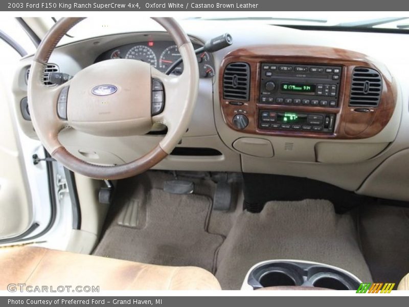 Oxford White / Castano Brown Leather 2003 Ford F150 King Ranch SuperCrew 4x4
