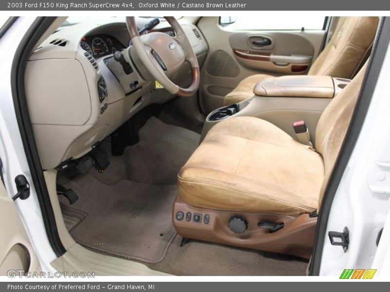 Oxford White / Castano Brown Leather 2003 Ford F150 King Ranch SuperCrew 4x4