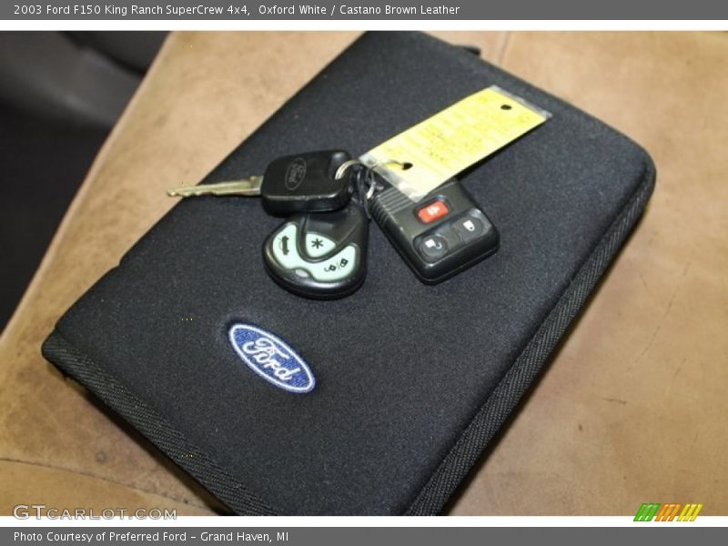 Oxford White / Castano Brown Leather 2003 Ford F150 King Ranch SuperCrew 4x4