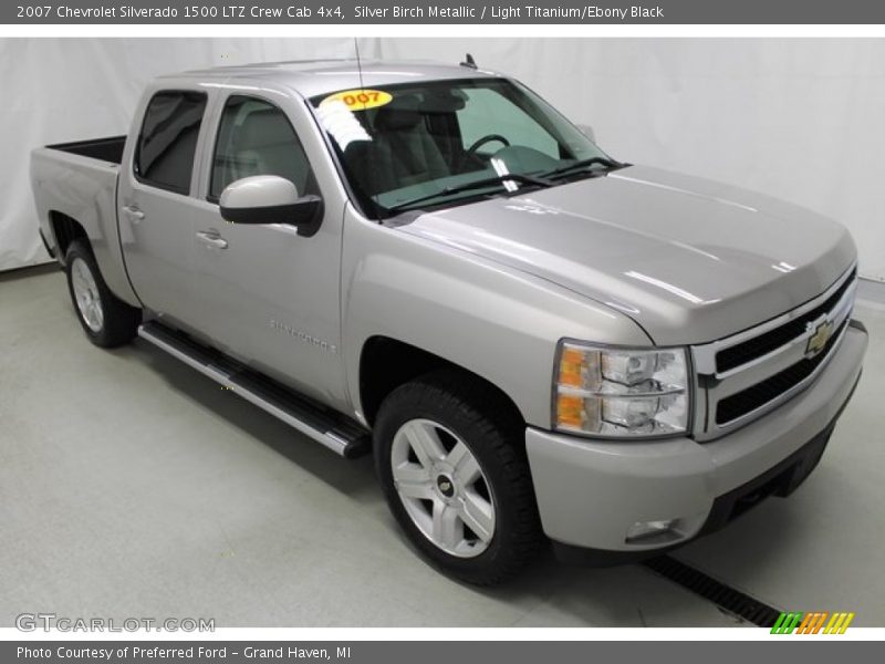 Silver Birch Metallic / Light Titanium/Ebony Black 2007 Chevrolet Silverado 1500 LTZ Crew Cab 4x4