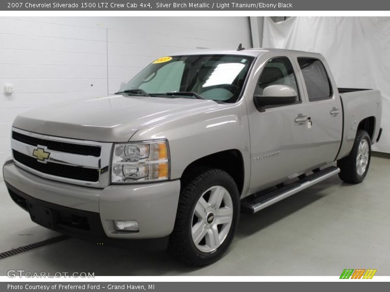 Silver Birch Metallic / Light Titanium/Ebony Black 2007 Chevrolet Silverado 1500 LTZ Crew Cab 4x4