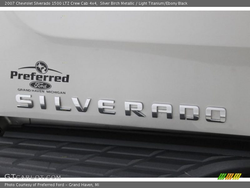 Silver Birch Metallic / Light Titanium/Ebony Black 2007 Chevrolet Silverado 1500 LTZ Crew Cab 4x4