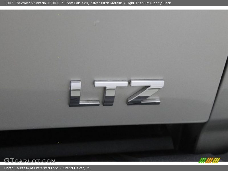 Silver Birch Metallic / Light Titanium/Ebony Black 2007 Chevrolet Silverado 1500 LTZ Crew Cab 4x4
