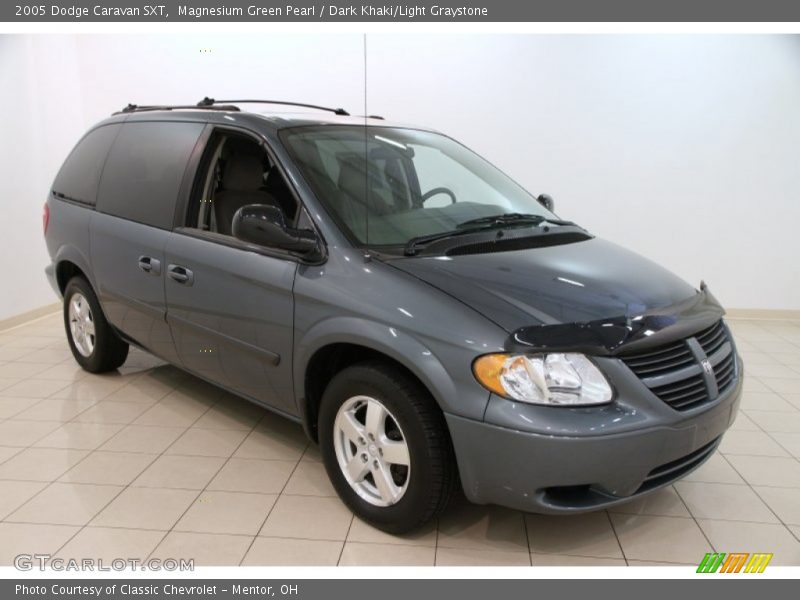 Magnesium Green Pearl / Dark Khaki/Light Graystone 2005 Dodge Caravan SXT