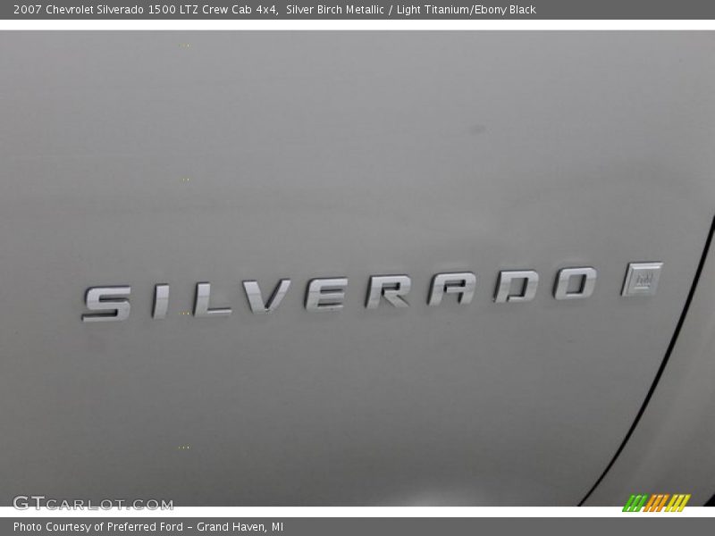 Silver Birch Metallic / Light Titanium/Ebony Black 2007 Chevrolet Silverado 1500 LTZ Crew Cab 4x4