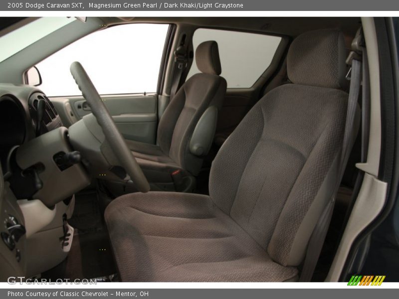 Magnesium Green Pearl / Dark Khaki/Light Graystone 2005 Dodge Caravan SXT