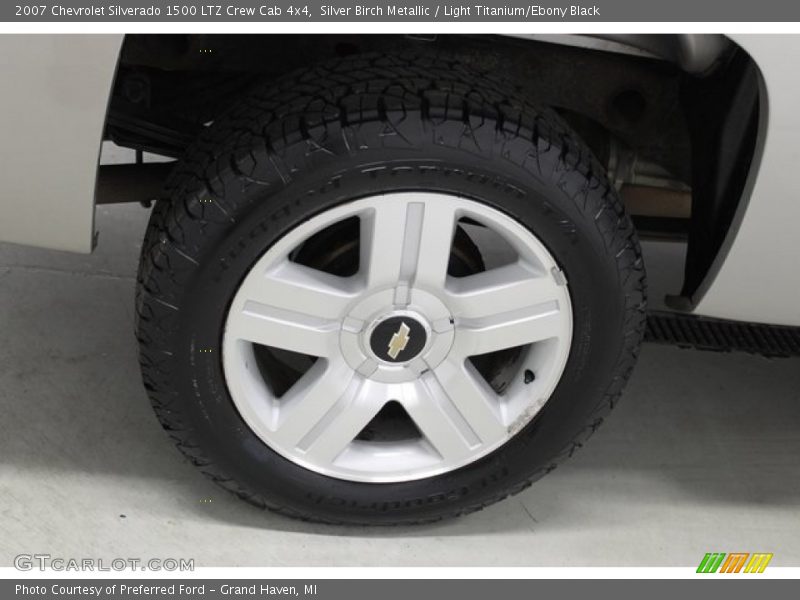 Silver Birch Metallic / Light Titanium/Ebony Black 2007 Chevrolet Silverado 1500 LTZ Crew Cab 4x4