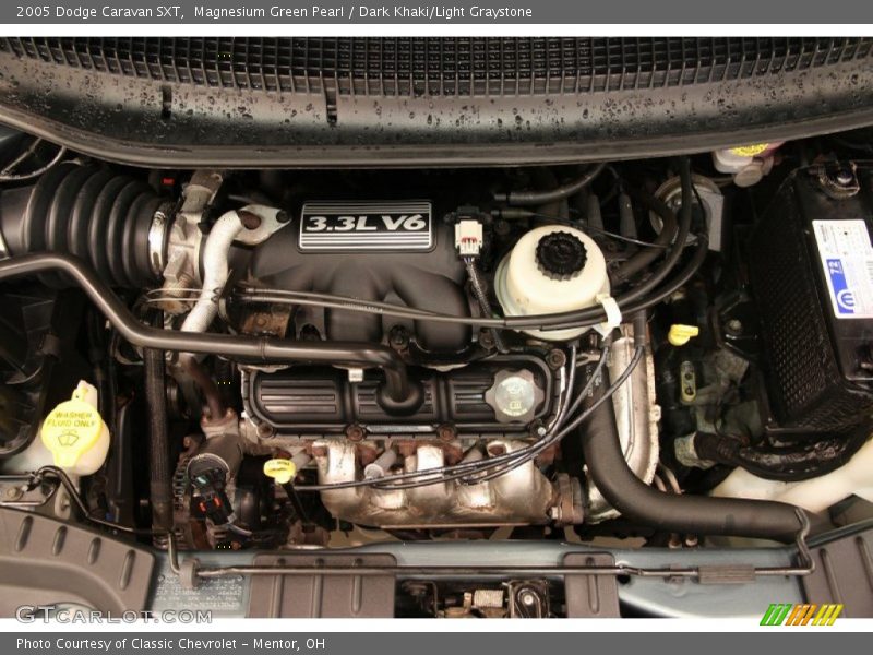 Magnesium Green Pearl / Dark Khaki/Light Graystone 2005 Dodge Caravan SXT