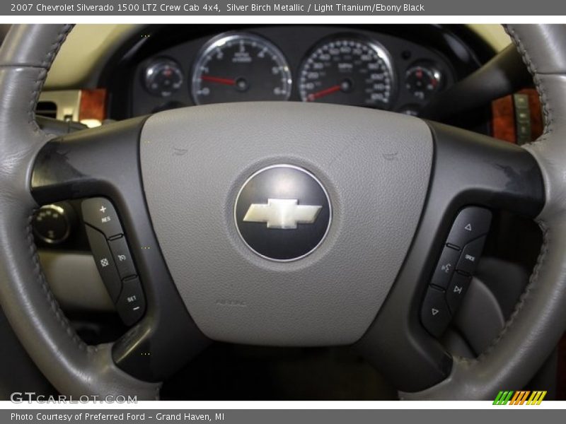 Silver Birch Metallic / Light Titanium/Ebony Black 2007 Chevrolet Silverado 1500 LTZ Crew Cab 4x4