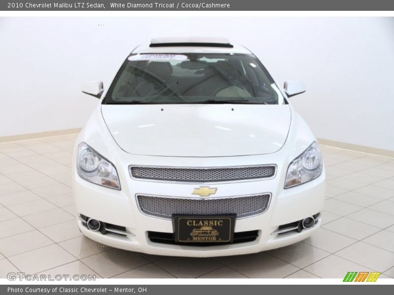 White Diamond Tricoat / Cocoa/Cashmere 2010 Chevrolet Malibu LTZ Sedan
