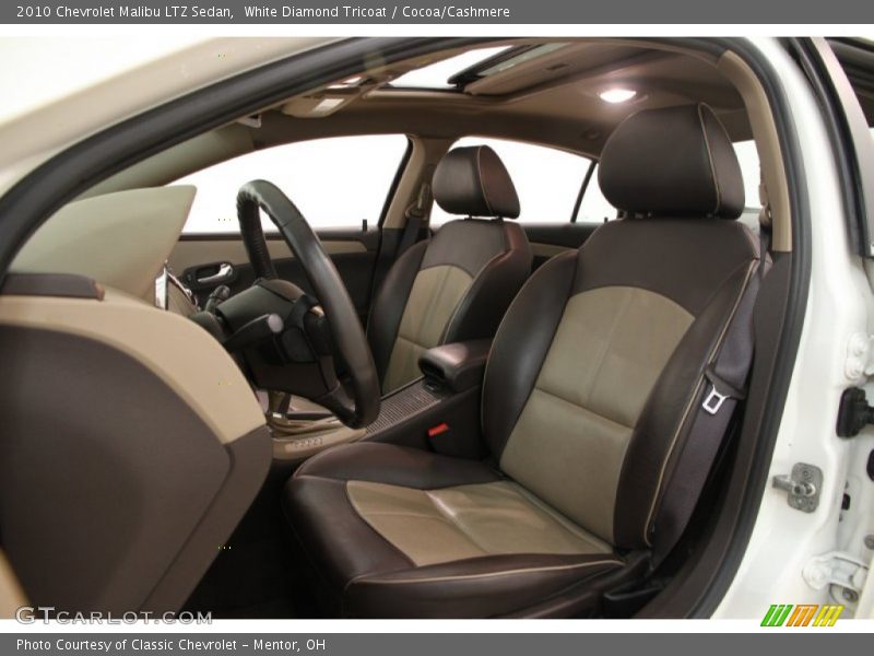 White Diamond Tricoat / Cocoa/Cashmere 2010 Chevrolet Malibu LTZ Sedan