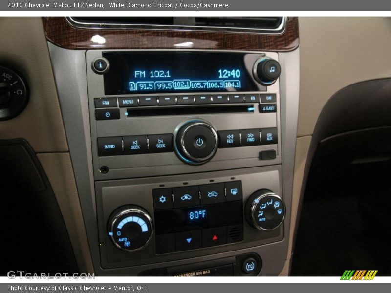 White Diamond Tricoat / Cocoa/Cashmere 2010 Chevrolet Malibu LTZ Sedan