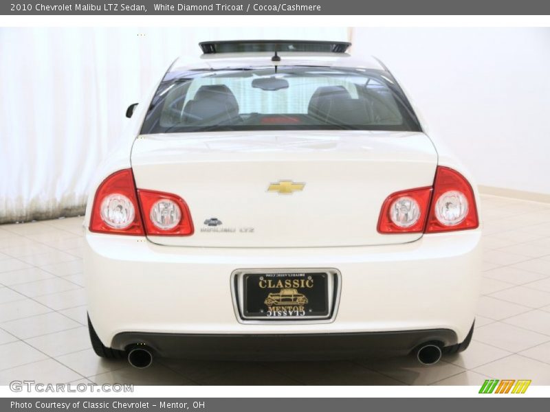 White Diamond Tricoat / Cocoa/Cashmere 2010 Chevrolet Malibu LTZ Sedan