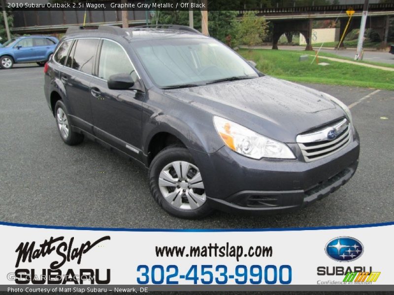Graphite Gray Metallic / Off Black 2010 Subaru Outback 2.5i Wagon