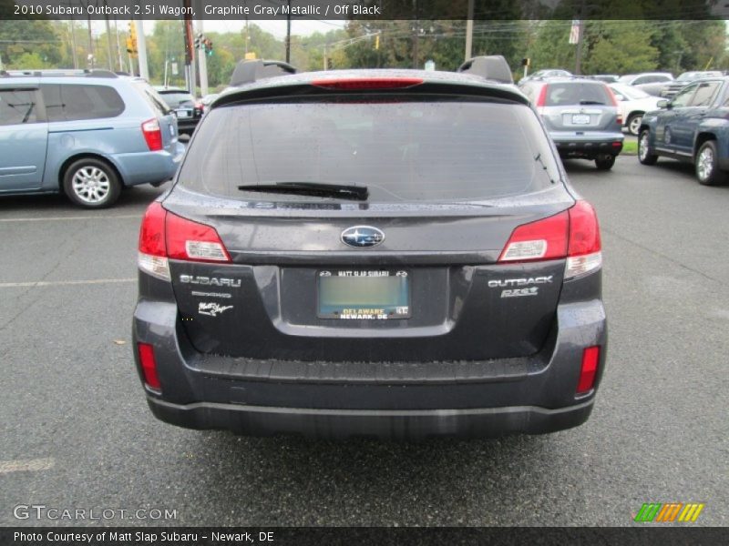 Graphite Gray Metallic / Off Black 2010 Subaru Outback 2.5i Wagon