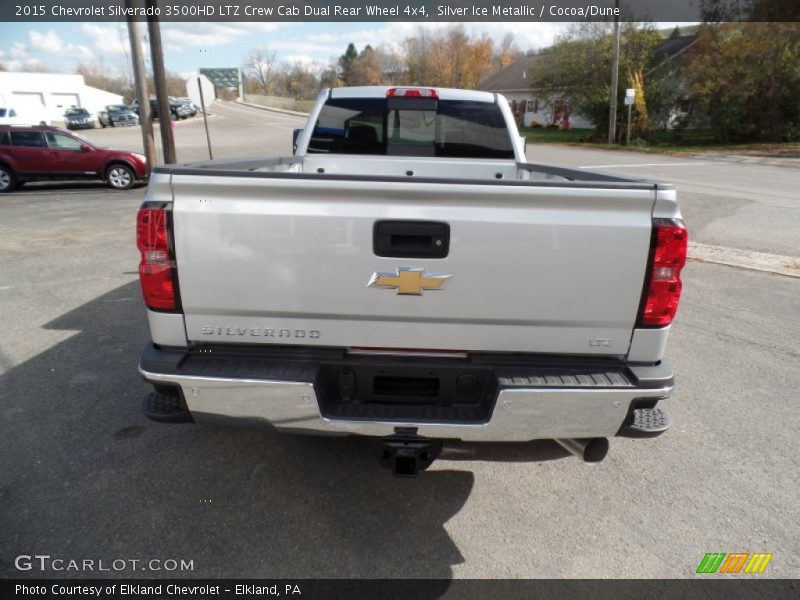 Silver Ice Metallic / Cocoa/Dune 2015 Chevrolet Silverado 3500HD LTZ Crew Cab Dual Rear Wheel 4x4