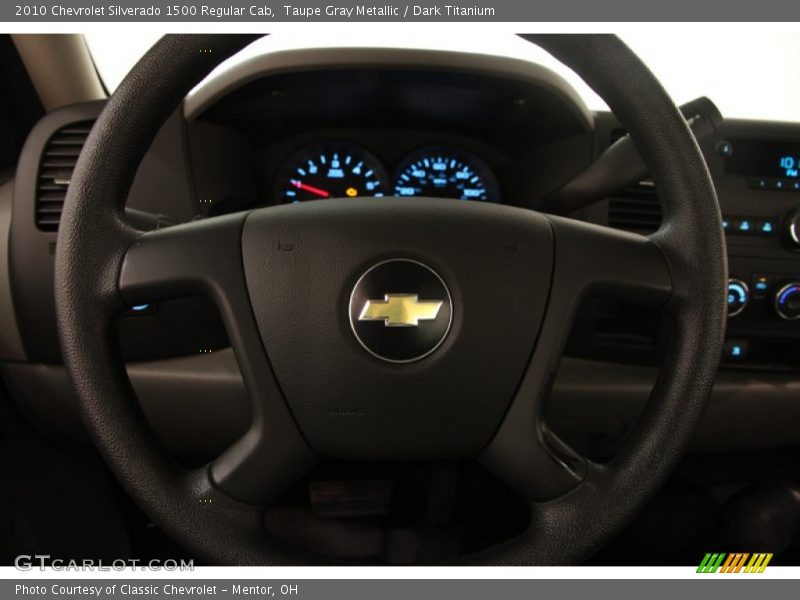 Taupe Gray Metallic / Dark Titanium 2010 Chevrolet Silverado 1500 Regular Cab