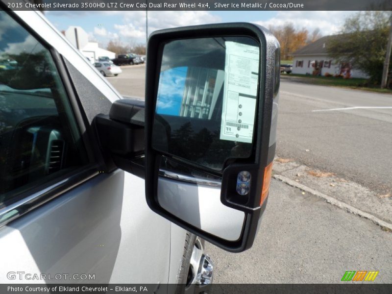 Silver Ice Metallic / Cocoa/Dune 2015 Chevrolet Silverado 3500HD LTZ Crew Cab Dual Rear Wheel 4x4