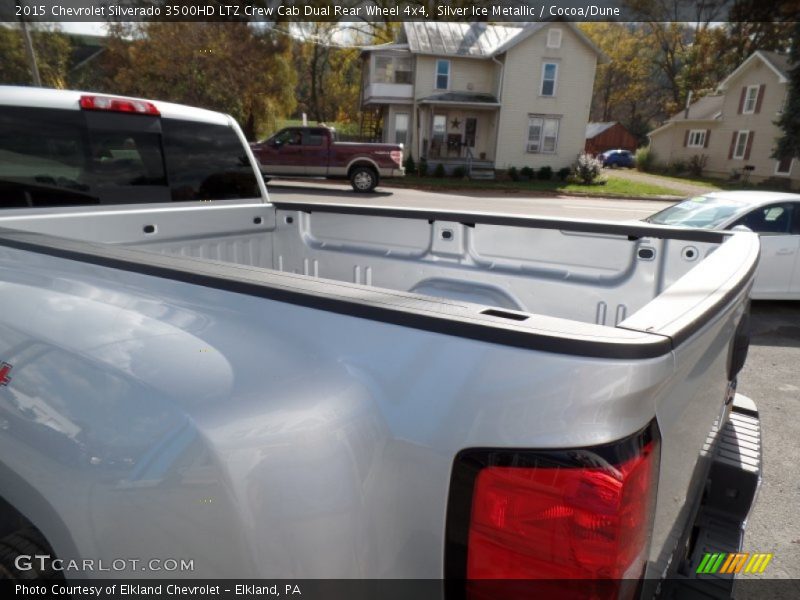 Silver Ice Metallic / Cocoa/Dune 2015 Chevrolet Silverado 3500HD LTZ Crew Cab Dual Rear Wheel 4x4