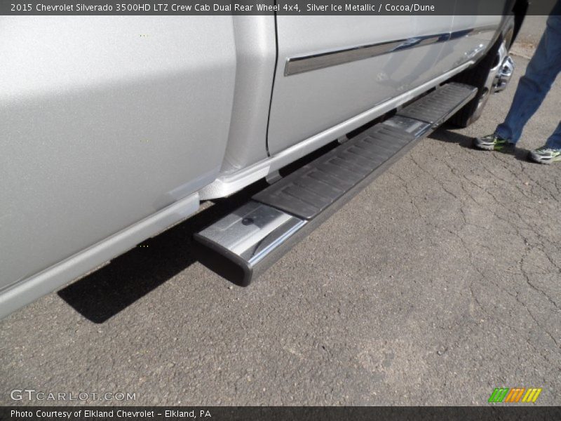 Silver Ice Metallic / Cocoa/Dune 2015 Chevrolet Silverado 3500HD LTZ Crew Cab Dual Rear Wheel 4x4