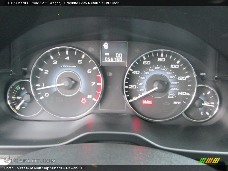 Graphite Gray Metallic / Off Black 2010 Subaru Outback 2.5i Wagon