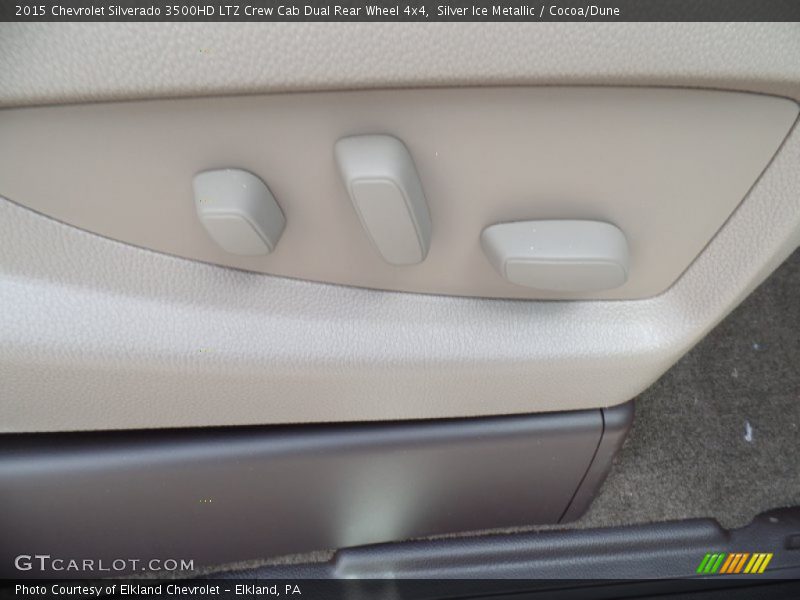 Silver Ice Metallic / Cocoa/Dune 2015 Chevrolet Silverado 3500HD LTZ Crew Cab Dual Rear Wheel 4x4