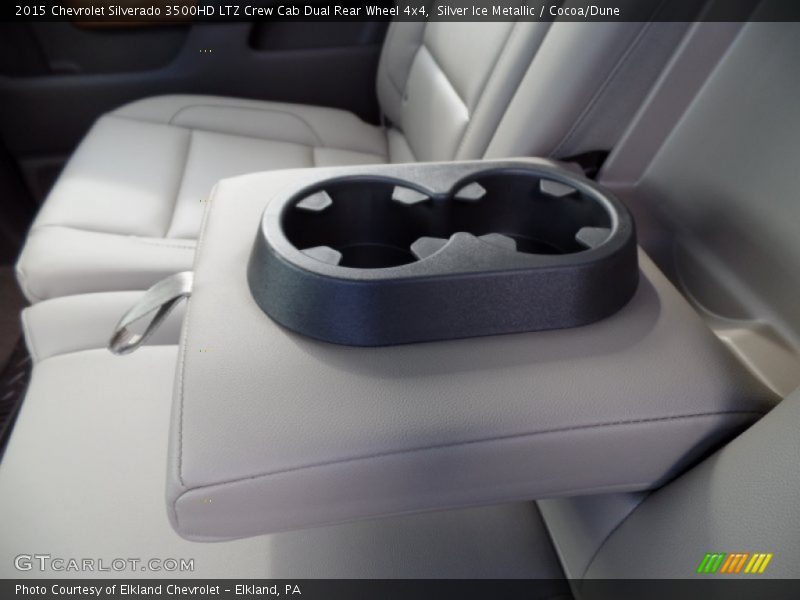 Silver Ice Metallic / Cocoa/Dune 2015 Chevrolet Silverado 3500HD LTZ Crew Cab Dual Rear Wheel 4x4