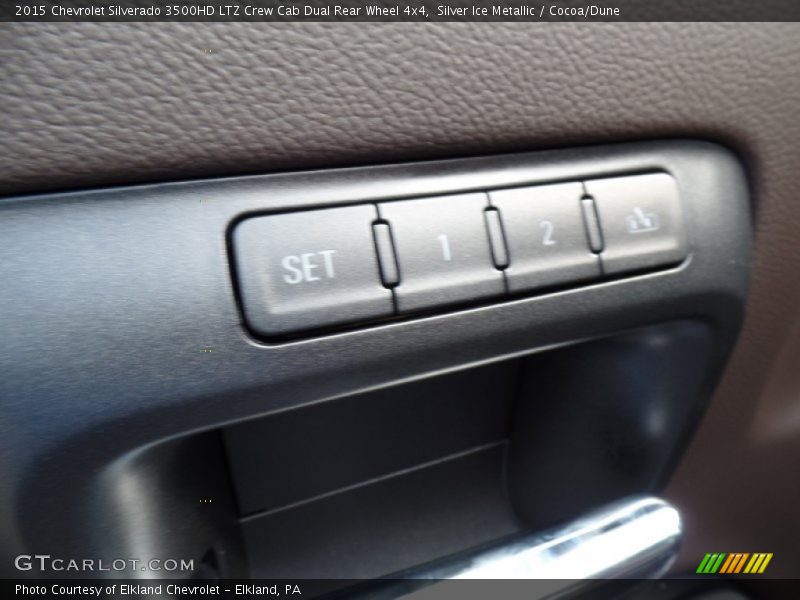 Silver Ice Metallic / Cocoa/Dune 2015 Chevrolet Silverado 3500HD LTZ Crew Cab Dual Rear Wheel 4x4