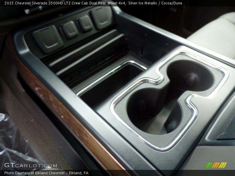 Silver Ice Metallic / Cocoa/Dune 2015 Chevrolet Silverado 3500HD LTZ Crew Cab Dual Rear Wheel 4x4