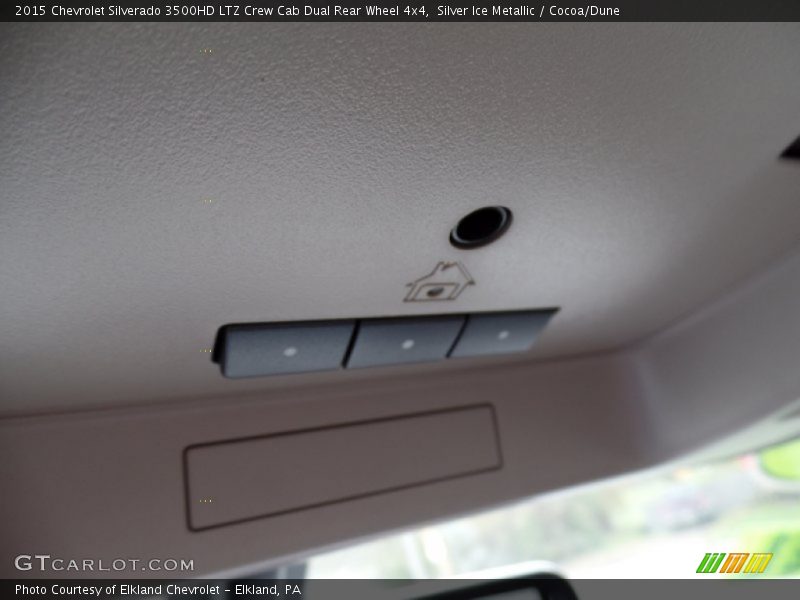 Silver Ice Metallic / Cocoa/Dune 2015 Chevrolet Silverado 3500HD LTZ Crew Cab Dual Rear Wheel 4x4