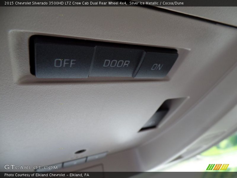 Silver Ice Metallic / Cocoa/Dune 2015 Chevrolet Silverado 3500HD LTZ Crew Cab Dual Rear Wheel 4x4