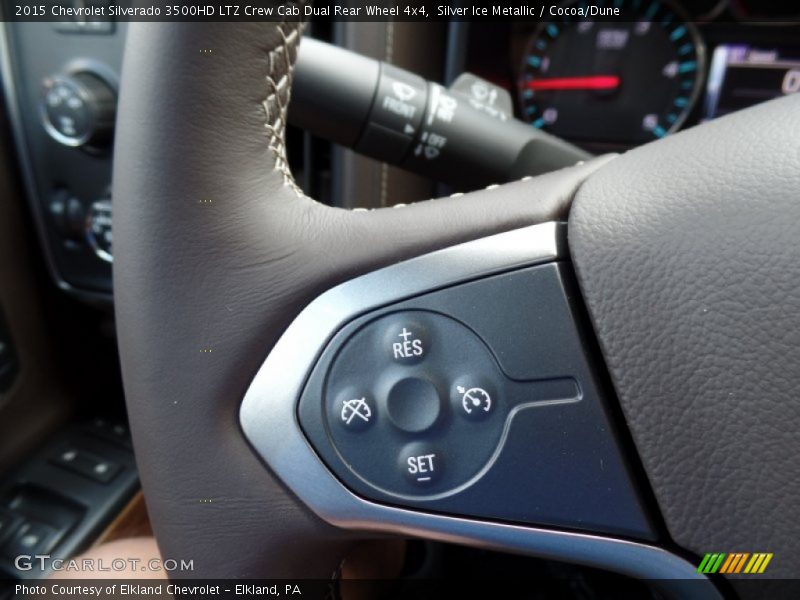 Silver Ice Metallic / Cocoa/Dune 2015 Chevrolet Silverado 3500HD LTZ Crew Cab Dual Rear Wheel 4x4