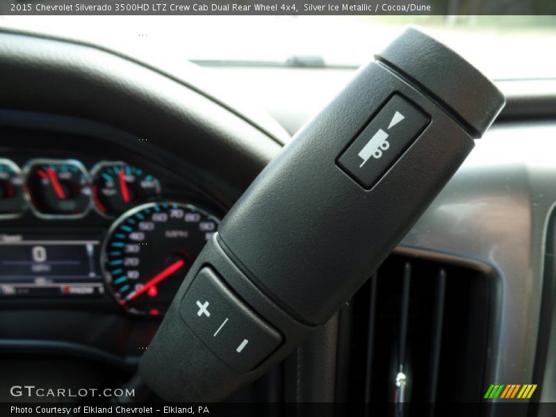 Silver Ice Metallic / Cocoa/Dune 2015 Chevrolet Silverado 3500HD LTZ Crew Cab Dual Rear Wheel 4x4