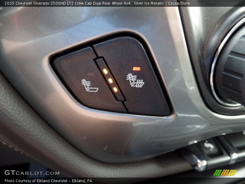 Silver Ice Metallic / Cocoa/Dune 2015 Chevrolet Silverado 3500HD LTZ Crew Cab Dual Rear Wheel 4x4