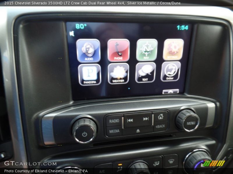 Silver Ice Metallic / Cocoa/Dune 2015 Chevrolet Silverado 3500HD LTZ Crew Cab Dual Rear Wheel 4x4