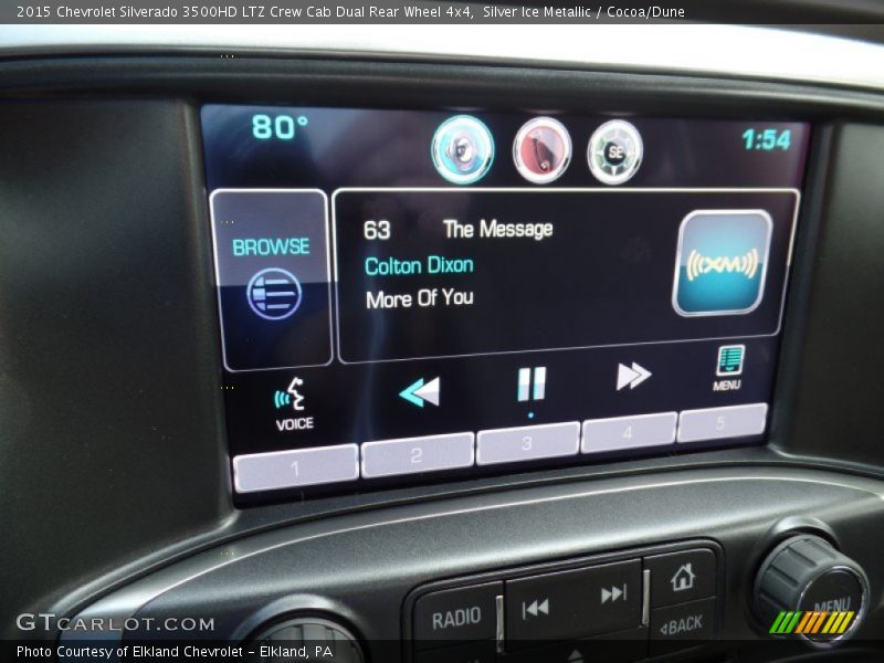 Silver Ice Metallic / Cocoa/Dune 2015 Chevrolet Silverado 3500HD LTZ Crew Cab Dual Rear Wheel 4x4