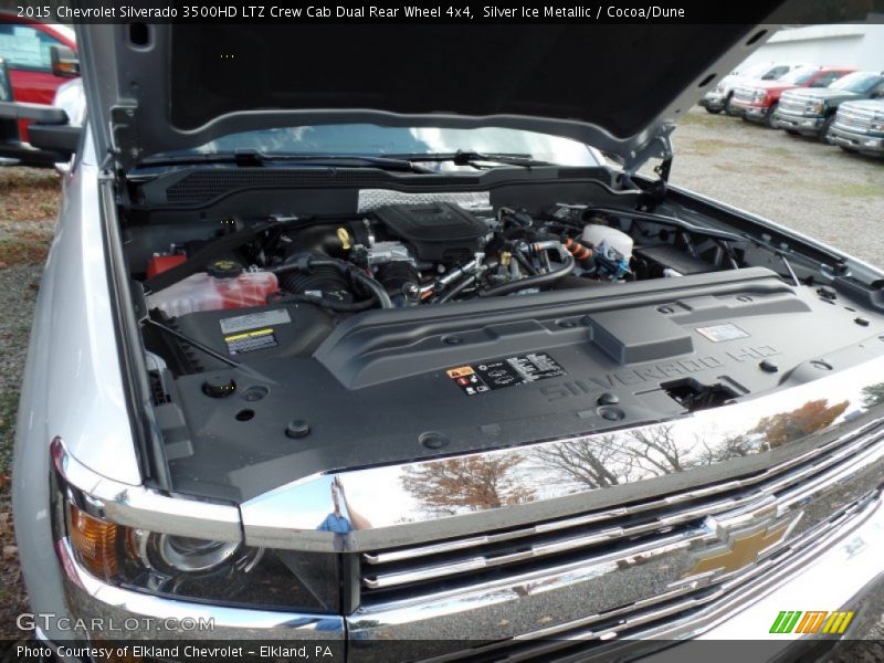 Silver Ice Metallic / Cocoa/Dune 2015 Chevrolet Silverado 3500HD LTZ Crew Cab Dual Rear Wheel 4x4