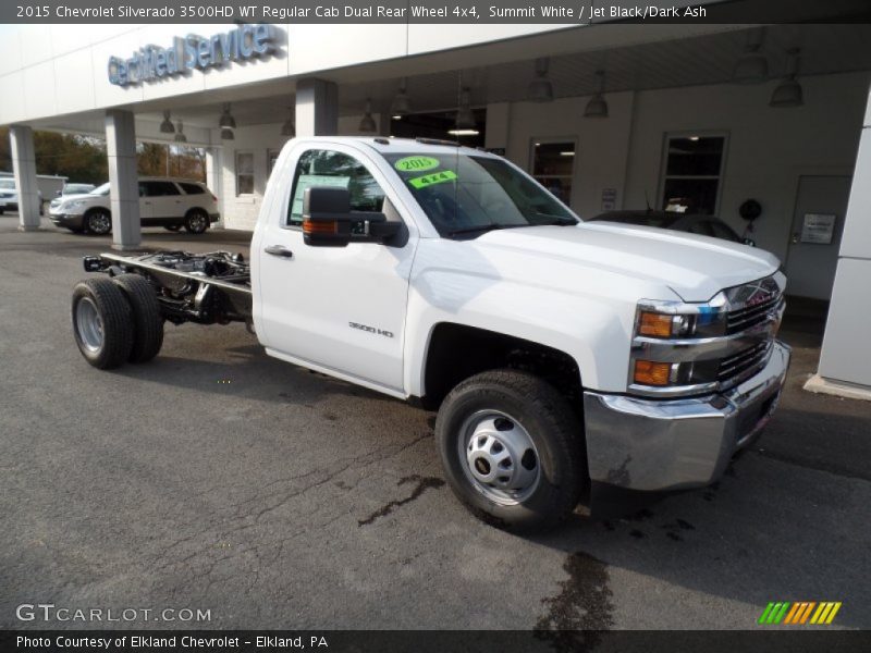 Summit White / Jet Black/Dark Ash 2015 Chevrolet Silverado 3500HD WT Regular Cab Dual Rear Wheel 4x4