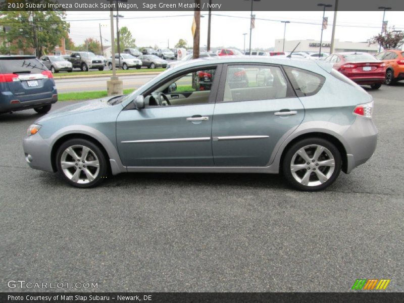 Sage Green Metallic / Ivory 2010 Subaru Impreza Outback Sport Wagon