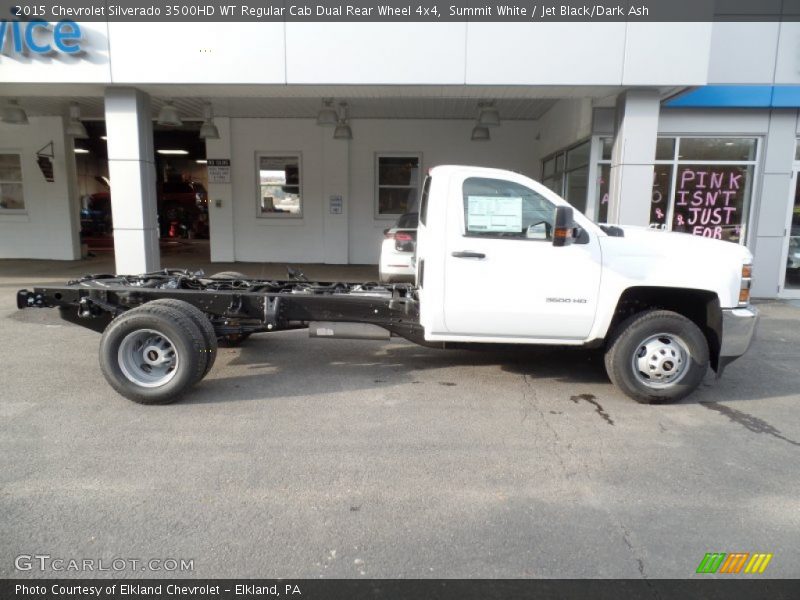 Summit White / Jet Black/Dark Ash 2015 Chevrolet Silverado 3500HD WT Regular Cab Dual Rear Wheel 4x4