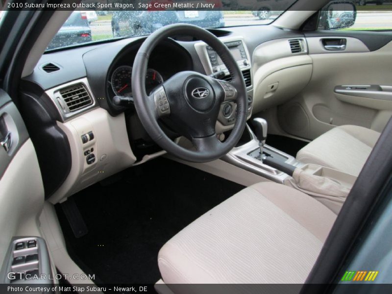 Sage Green Metallic / Ivory 2010 Subaru Impreza Outback Sport Wagon