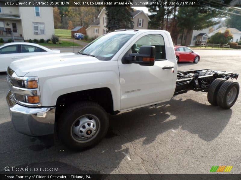 Summit White / Jet Black/Dark Ash 2015 Chevrolet Silverado 3500HD WT Regular Cab Dual Rear Wheel 4x4