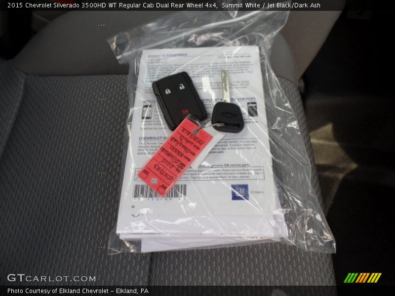 Summit White / Jet Black/Dark Ash 2015 Chevrolet Silverado 3500HD WT Regular Cab Dual Rear Wheel 4x4